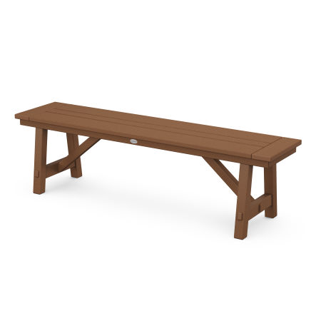 Rustic Farmhouse 60" Backless Bench in Teak