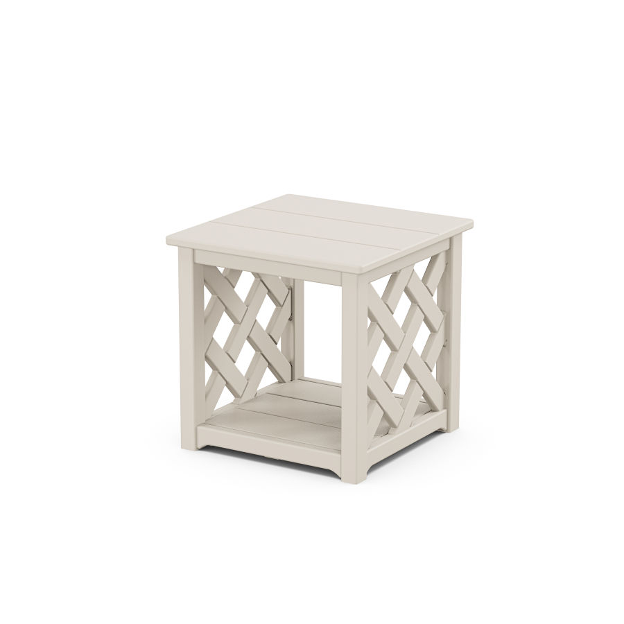 POLYWOOD Wovendale Accent Table in Sand