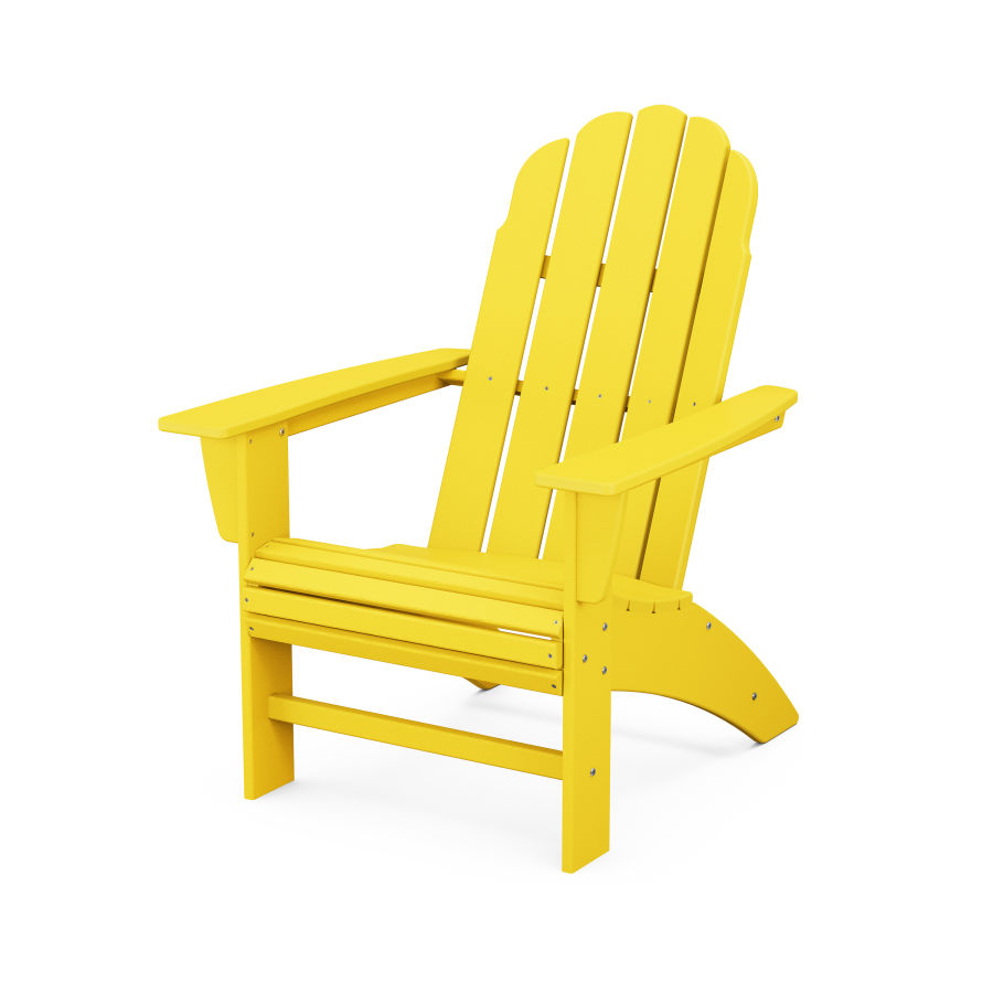 POLYWOOD Vineyard Curveback Adirondack Chair in Lemon