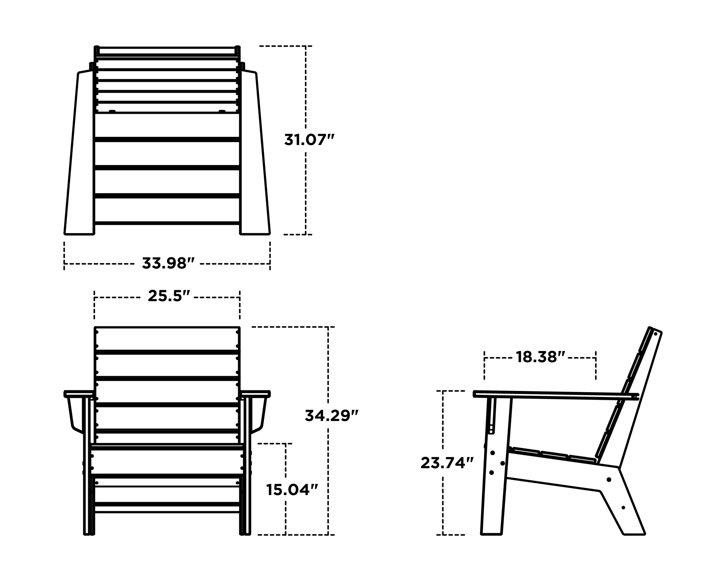 Dimensions for Eastport Lounge Chair