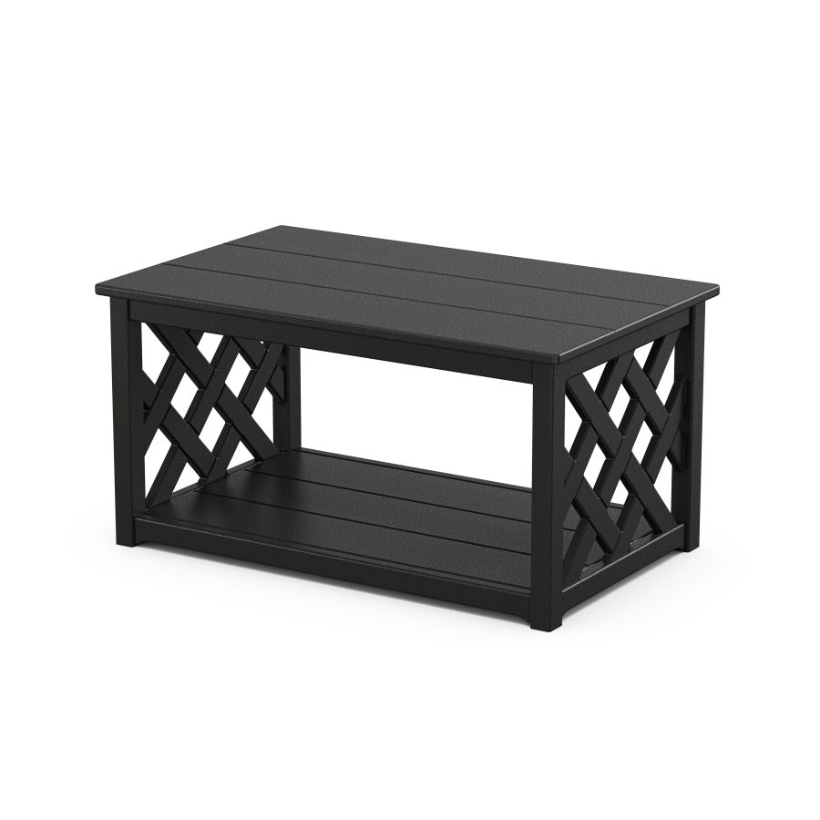 POLYWOOD Wovendale Coffee Table in Black