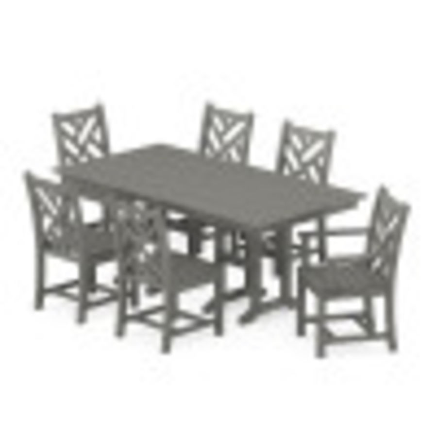 POLYWOOD Chippendale 7-Piece Farmhouse Dining Set