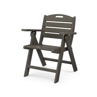 POLYWOOD Nautical Folding Lowback Chair in Vintage Finish