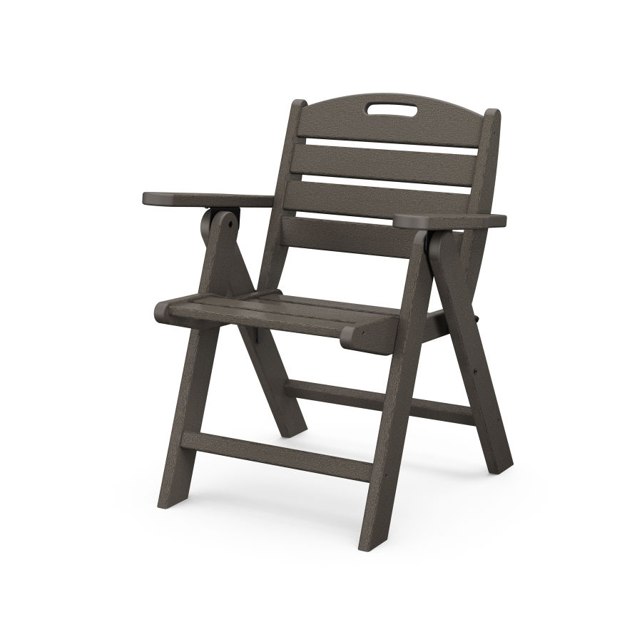 POLYWOOD Nautical Folding Lowback Chair in Vintage Finish