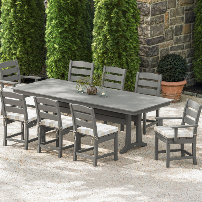  ウェッジウッド CHIPPENDALE チッペンデール　SET Chippendale 9-Piece Farmhouse Dining Set with Trestle Legs