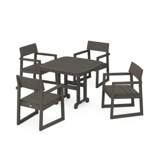 POLYWOOD EDGE 5-Piece Dining Set in Vintage Finish