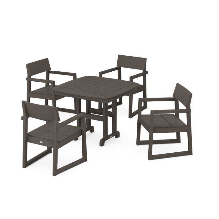 POLYWOOD EDGE 5-Piece Dining Set in Vintage Finish