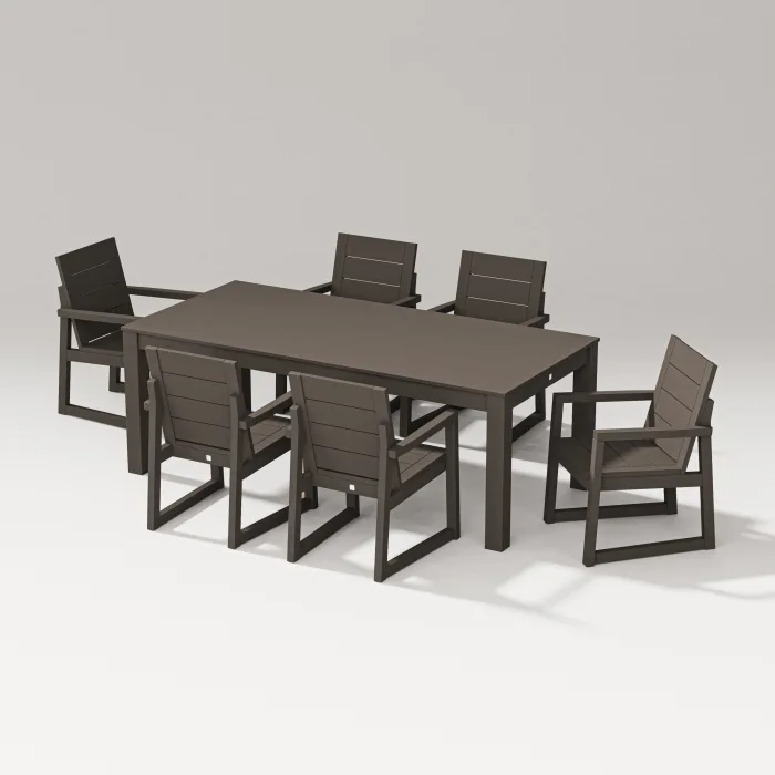 POLYWOOD Elevate 7-Piece Parsons Table Dining Set