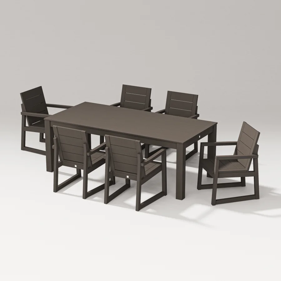 POLYWOOD Elevate 7-Piece Parsons Table Dining Set