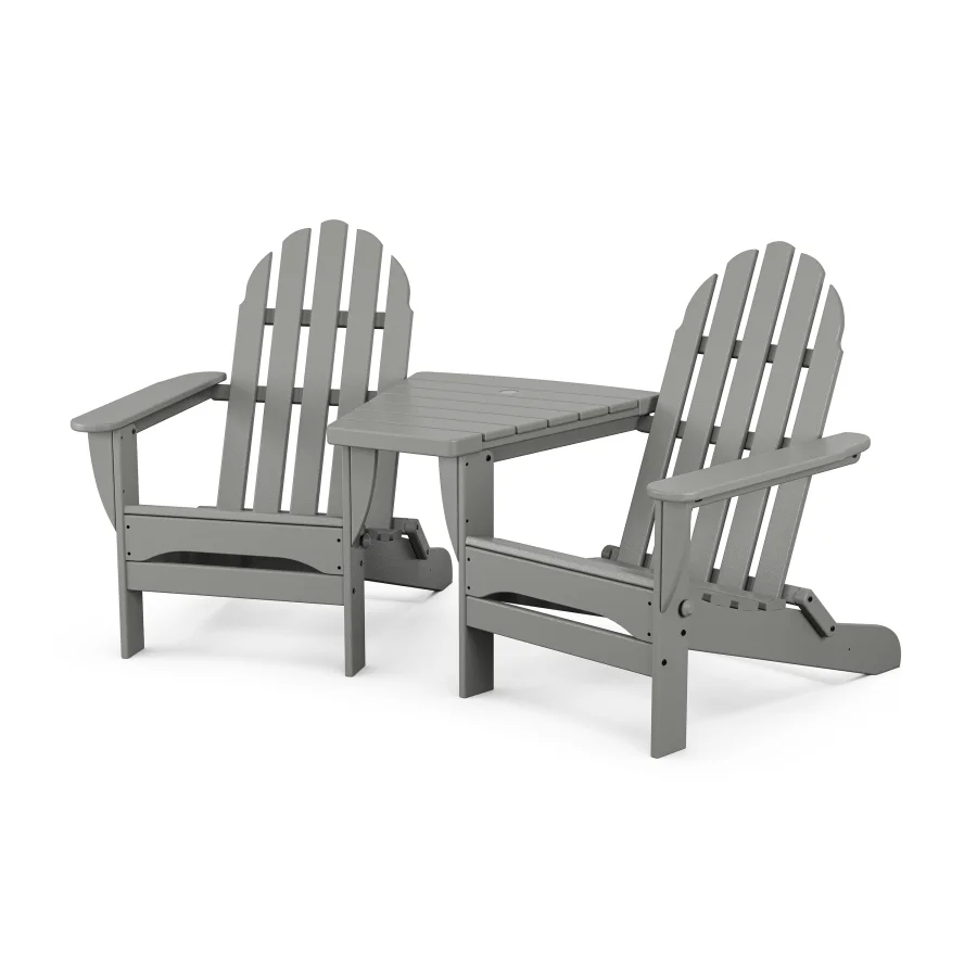 POLYWOOD Classic Folding Adirondacks with Connecting Table