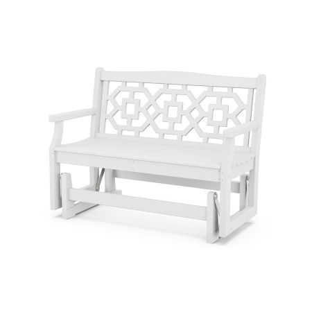 POLYWOOD Chinoiserie 48” Glider in White