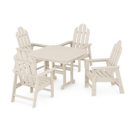 Long Island 5-Piece Dining Set with Trestle Legs in Sand