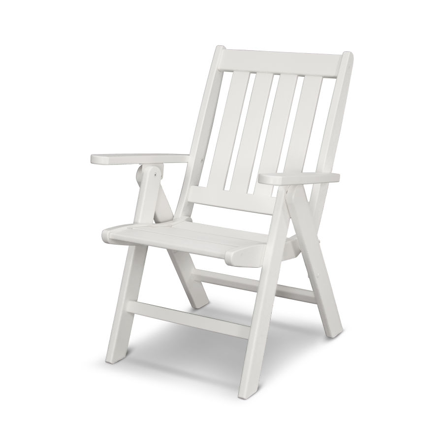 POLYWOOD Vineyard Folding Dining Chair in White