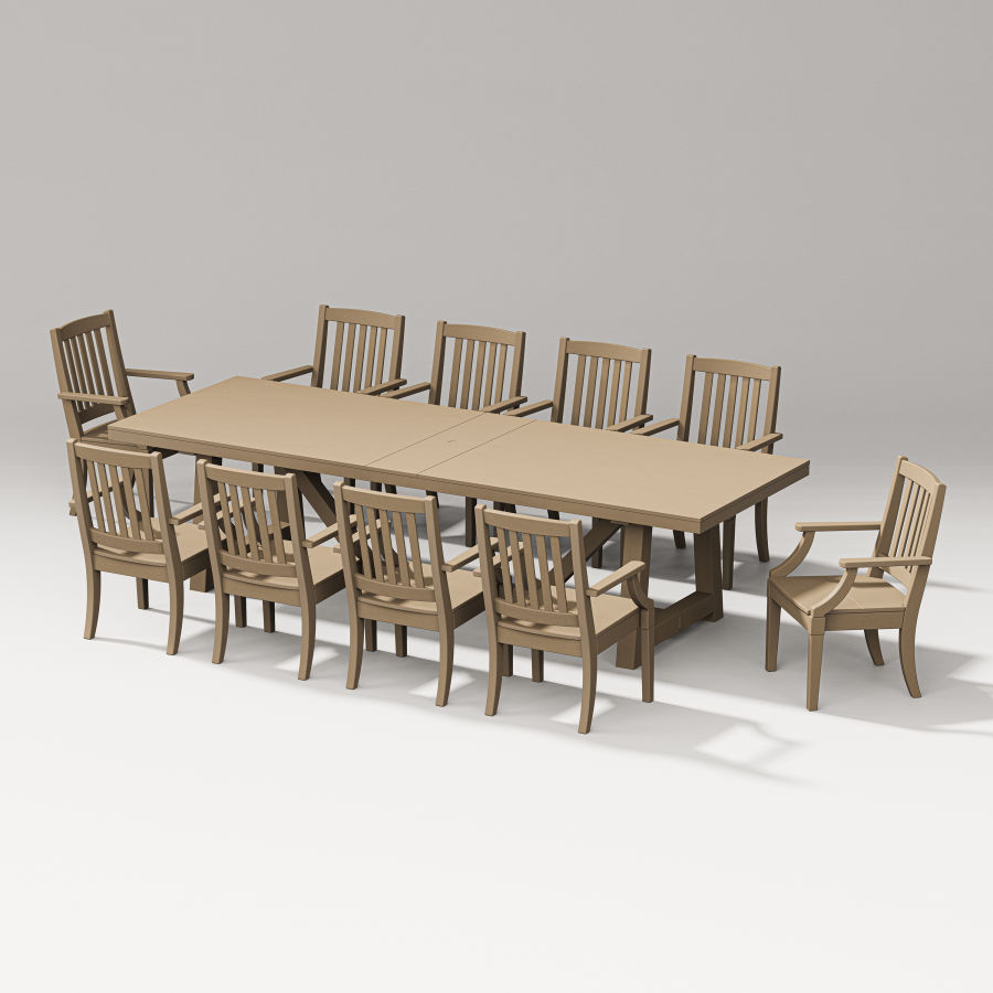 POLYWOOD Estate 11-Piece A-Frame Table Dining Set