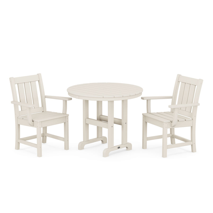 POLYWOOD Oxford 3-Piece Farmhouse Dining Set in Sand