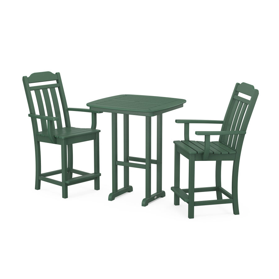 POLYWOOD Country Living 3-Piece Counter Set in Green