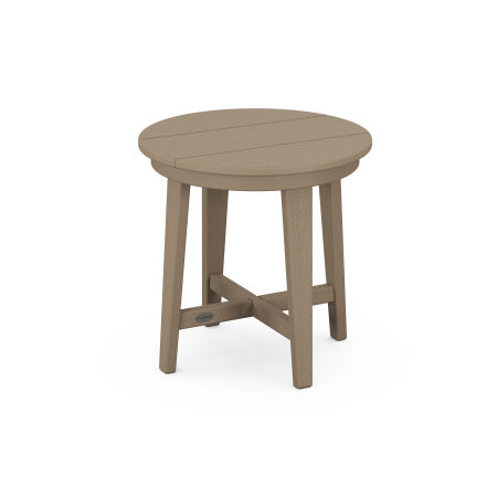 Newport 19" Round End Table in Vintage Sahara
