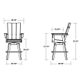 Thumbnail for Modern Curveback Adirondack Swivel Bar Chair