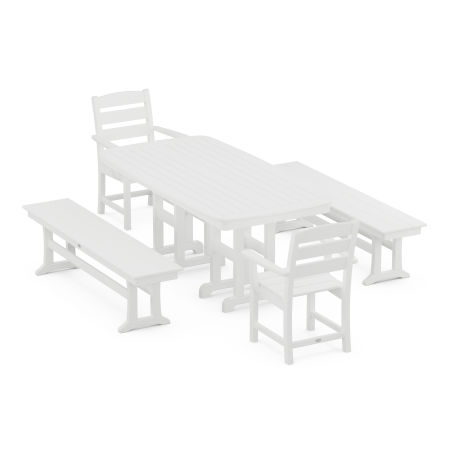 Lakeside 5-Piece Dining Set in White
