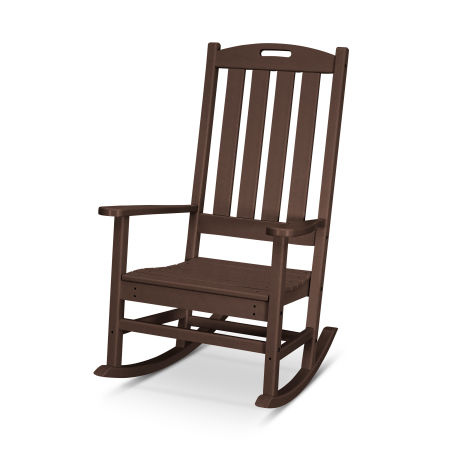 POLYWOOD Nautical Porch Rocking Chair in Mahogany