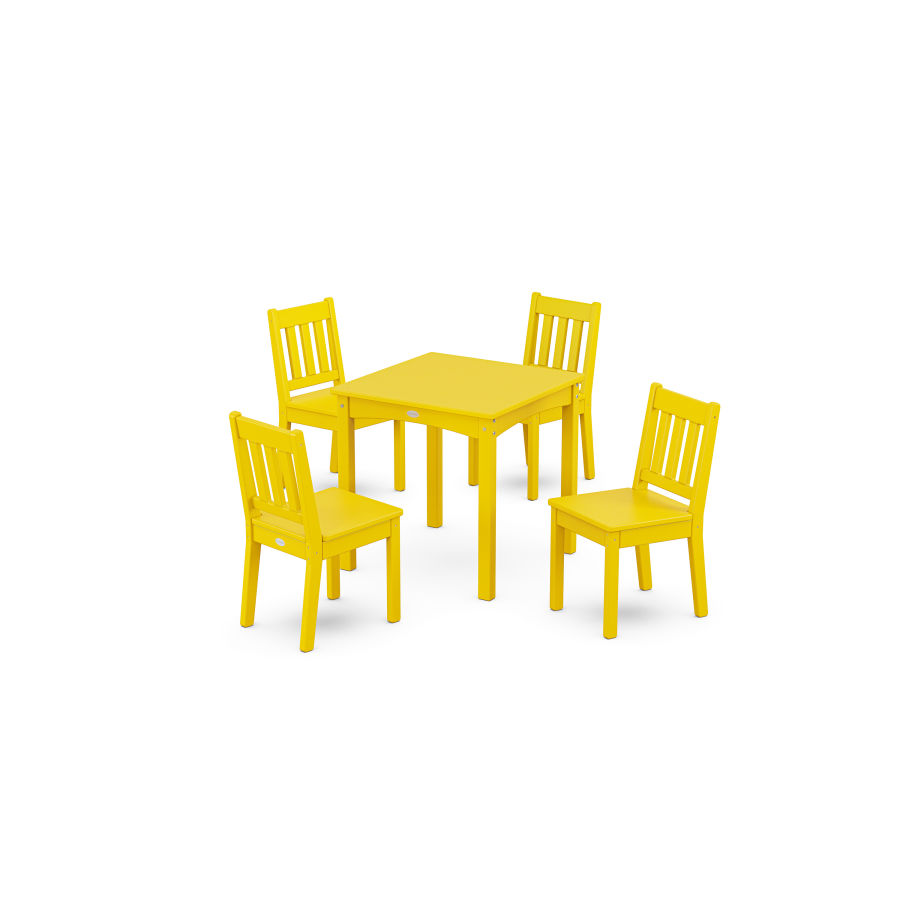 POLYWOOD Vineyard Kids 5-Piece Dining Set in Lemon