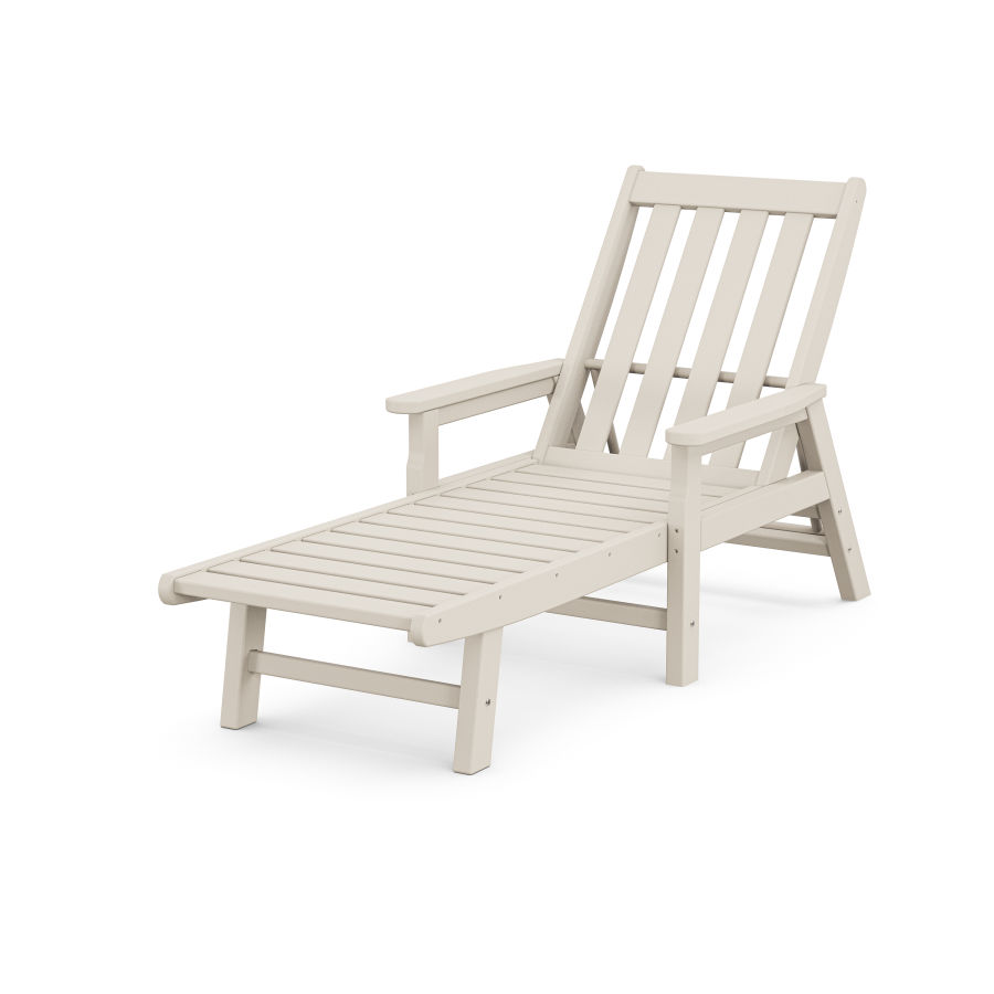 POLYWOOD Vineyard Chaise with Arms in Sand