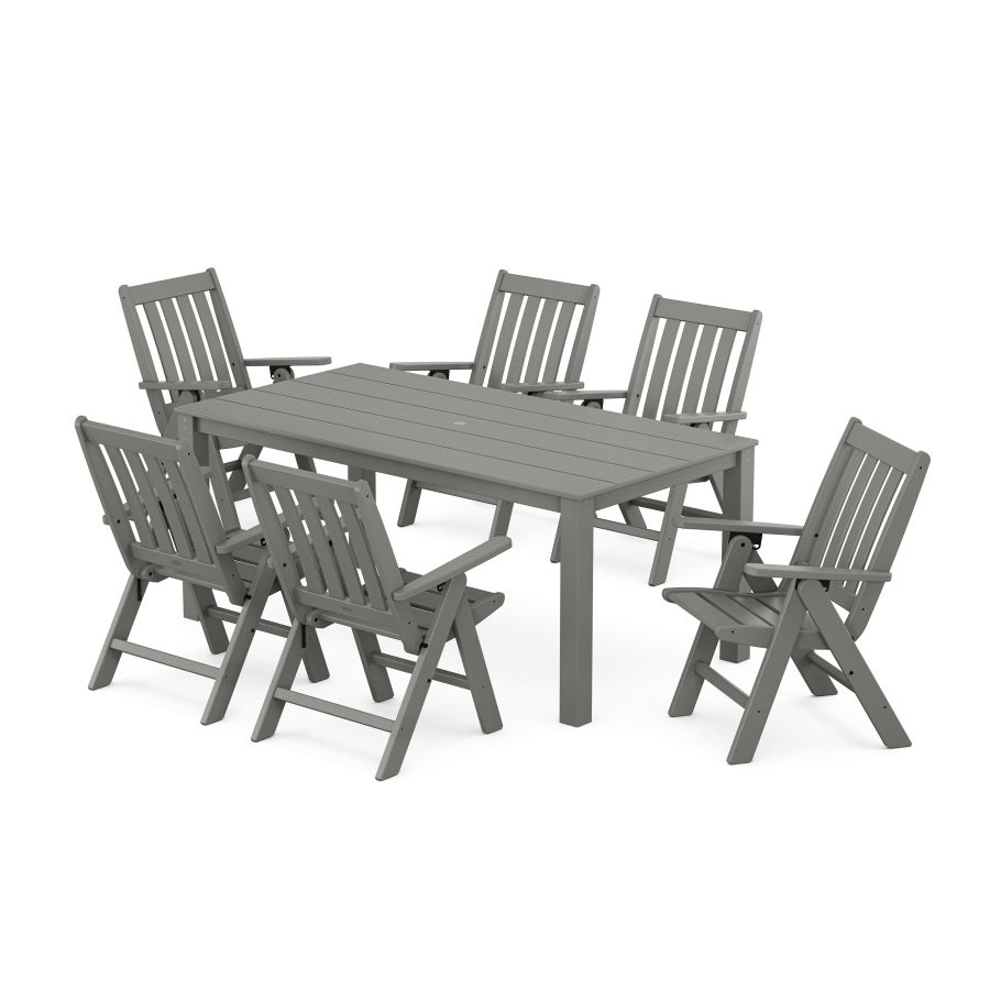 POLYWOOD Vineyard Folding Chair 7-Piece Parsons Dining Set