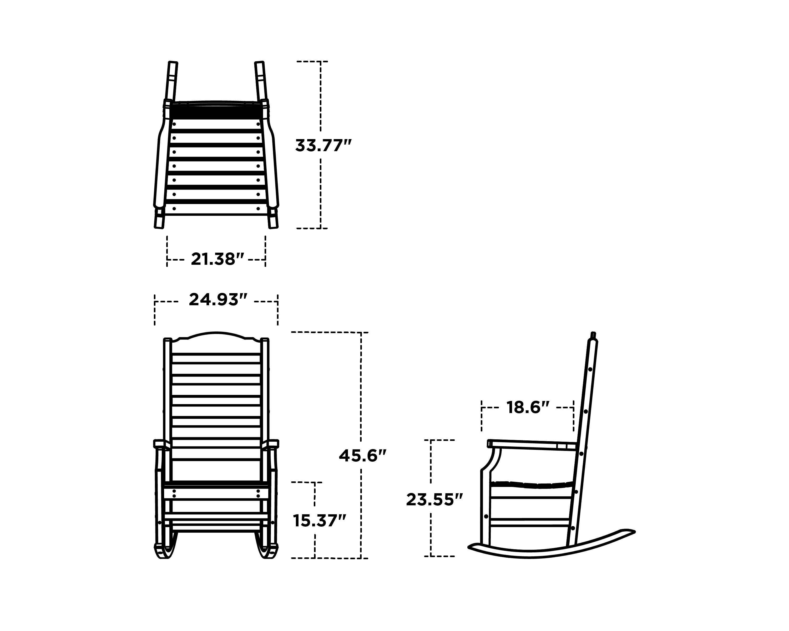 Dimensions for Savannah Rocking Chair