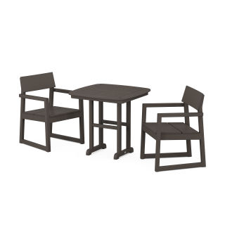 POLYWOOD EDGE 3-Piece Dining Set in Vintage Finish