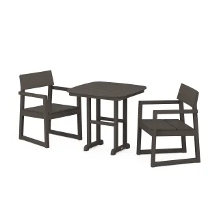 POLYWOOD EDGE 3-Piece Dining Set in Vintage Finish