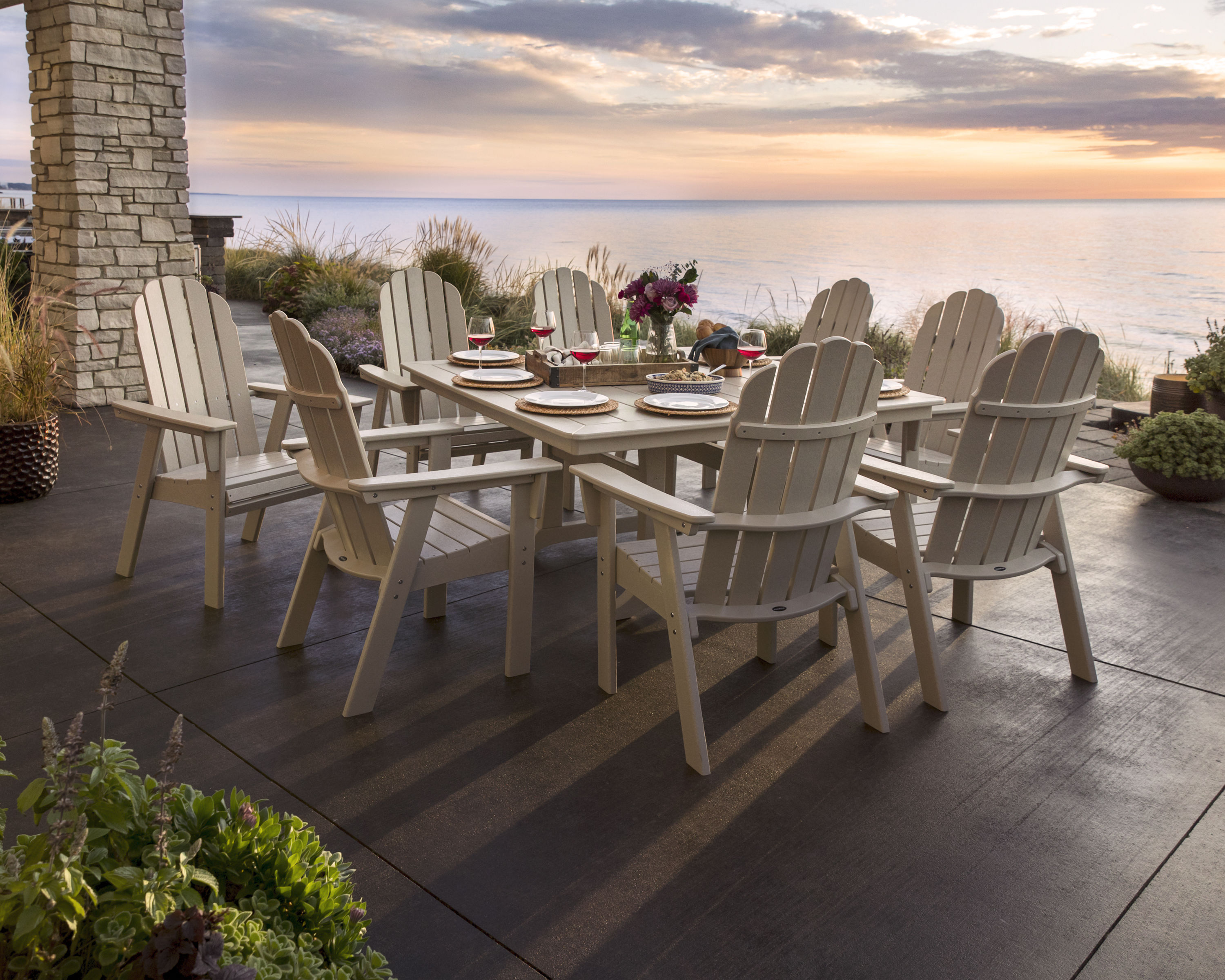 polywood vineyard 9 piece dining set