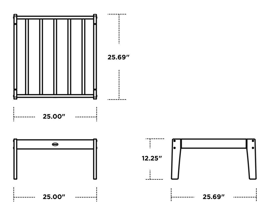 Dimensions for Deep Seating Ottoman