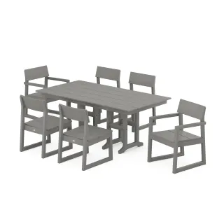 POLYWOOD EDGE 7-Piece Farmhouse Dining Set