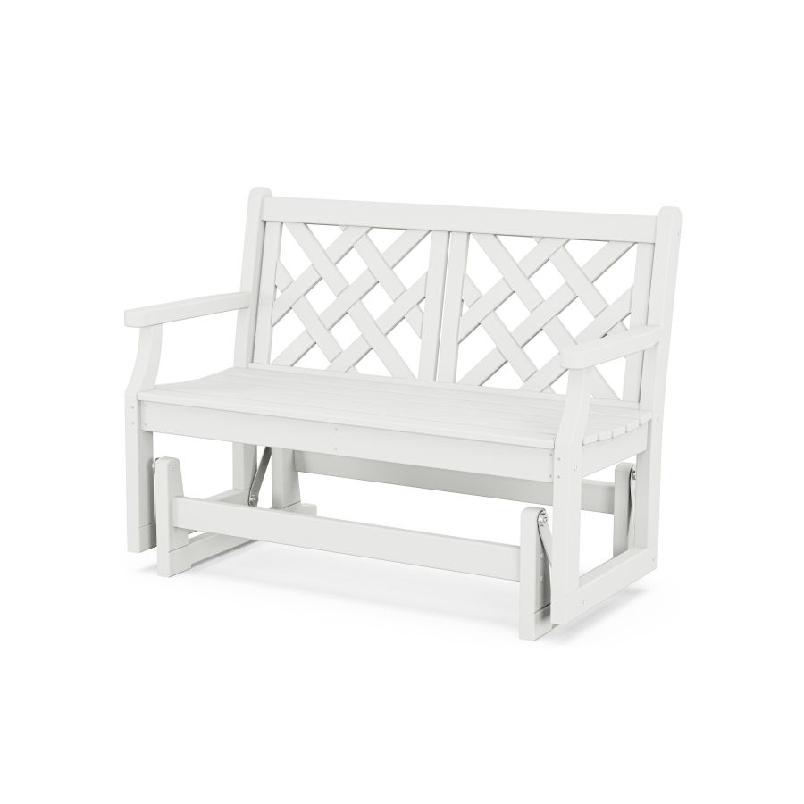 POLYWOOD Wovendale 48” Glider in White