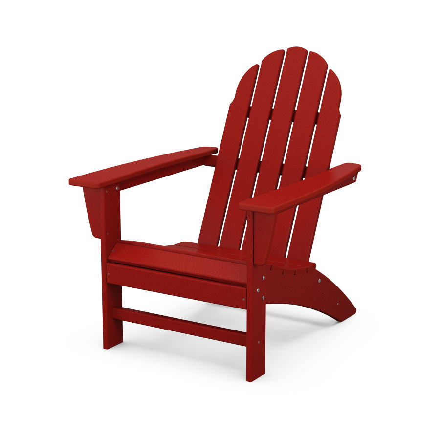POLYWOOD Vineyard Adirondack Chair in Crimson Red