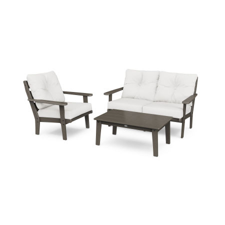 POLYWOOD Lakeside 3-Piece Deep Seating Set in Vintage Finish