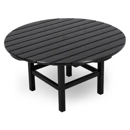 POLYWOOD Round 37" Conversation Table by Ivy Terrace in Black