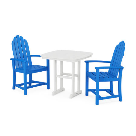 Classic Adirondack 3-Piece Dining Set in Pacific Blue