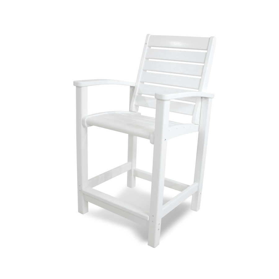 POLYWOOD Signature Counter Chair in White