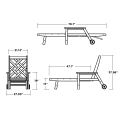Thumbnail for Wovendale Chaise with Arms and Wheels