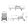 Thumbnail for Wovendale Chaise with Arms and Wheels