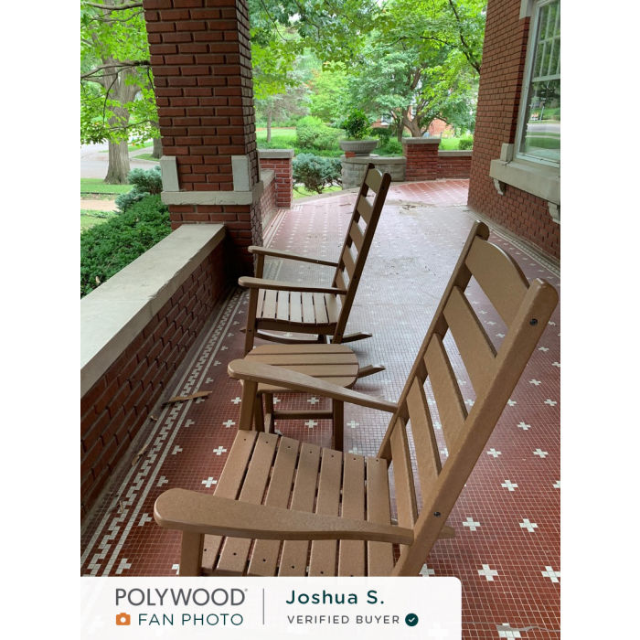 POLYWOOD Shaker 3-Piece Porch Rocking Chair Set