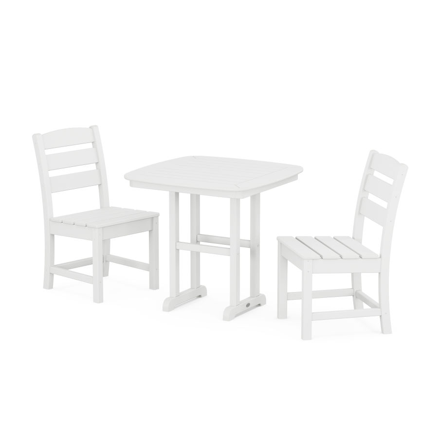 POLYWOOD Lakeside Side Chair 3-Piece Dining Set in White