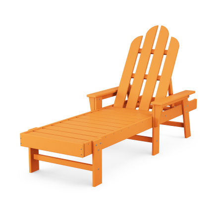 POLYWOOD Long Island Chaise in Tangerine