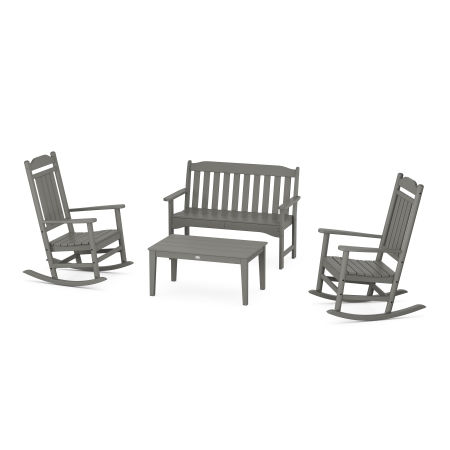 Country Living Legacy Rocking Chair 4-Piece Porch Set  in Slate Grey