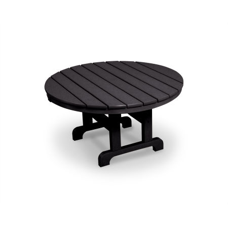 POLYWOOD Classics Round 36" Conversation Table in Black