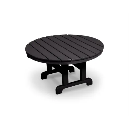 POLYWOOD Classics Round 36" Conversation Table in Black