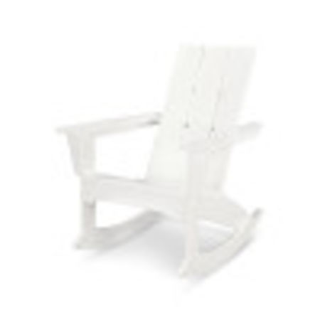 POLYWOOD Modern Adirondack Rocker in White