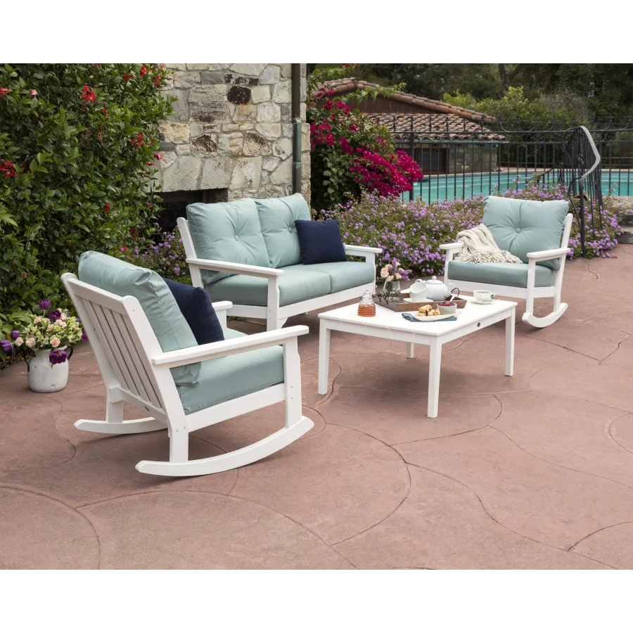 Vineyard 4-Piece Deep Seating Rocking Chair Set