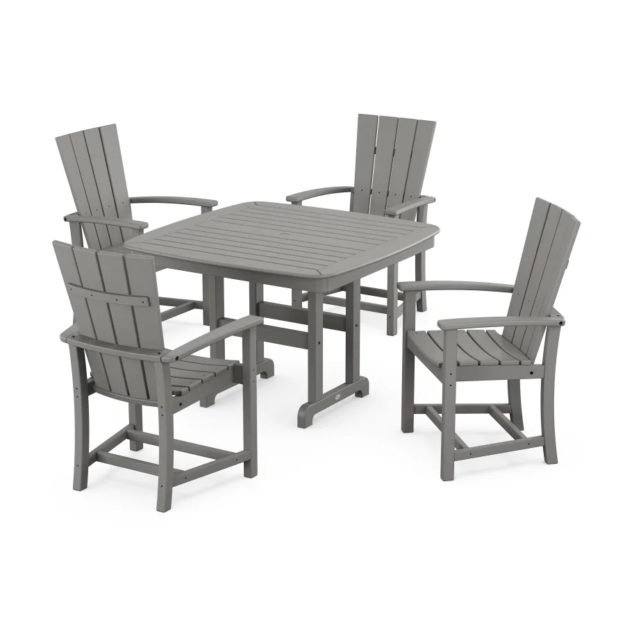 POLYWOOD Quattro 5-Piece Dining Set with Trestle Legs